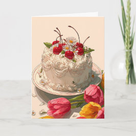 お誕生日ケーキの願いカード カード