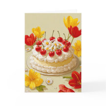 お誕生日ケーキの願いカード