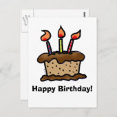 お誕生日ケーキはがき ポストカード (正面/裏面)