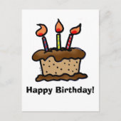 お誕生日ケーキはがき ポストカード (正面)