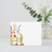 お誕生日ケーキはがき ポストカード (スタンド正面)