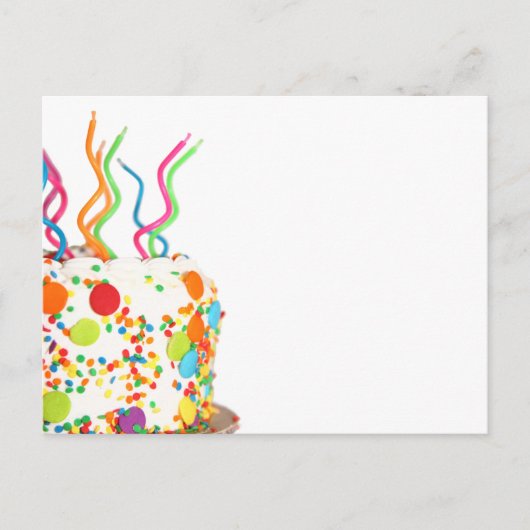 お誕生日ケーキはがき ポストカード (正面)