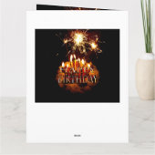 お誕生日ケーキはスパーカーで カード (裏面)