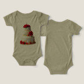 お誕生日ケーキアートデザインTシャツ (デザイン正面&裏面)