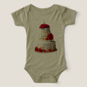 お誕生日ケーキアートデザインTシャツ
