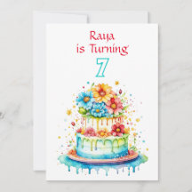 お誕生日ケーキイラストレーションガールズバースデーパーティー