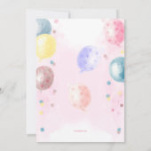 お誕生日ケーキイン水彩招待状 招待状 (裏面)