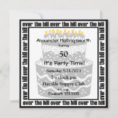 お誕生日ケーキオーバザヒルパーティー 招待状 (正面)