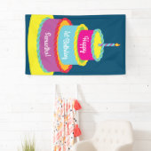 お誕生日ケーキカカラフルウト第1パーティーテーマ 横断幕 (インサイチュ)