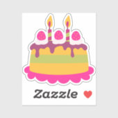 お誕生日ケーキカスタムカット シール (シート)