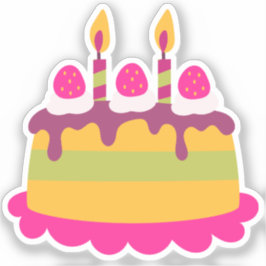 お誕生日ケーキカスタムカット シール