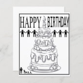 お誕生日ケーキカラーリングページ (正面/裏面)