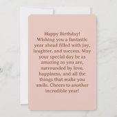 お誕生日ケーキカード（ろうそく付き） | フェスティバル誕生日 招待状 (裏面)