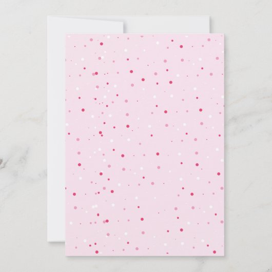 お誕生日ケーキガールズ1歳の誕生日の招待状 招待状 (裏面)