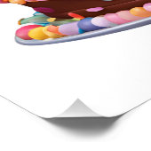 お誕生日ケーキキャンドルカスタムパーソナライズされた ポスター (コーナー)