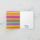 お誕生日ケーキキュイカラフル第1パーティーテーマ カード (内部)