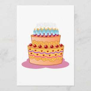 お誕生日ケーキクリップアート カード