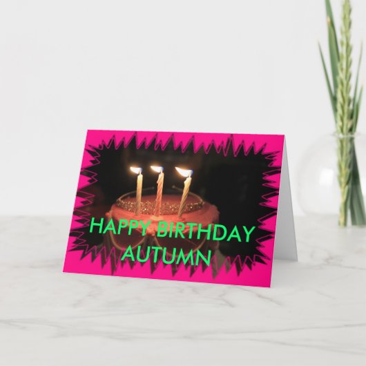 お誕生日ケーキクローズアップ誕生日カード カード (正面)