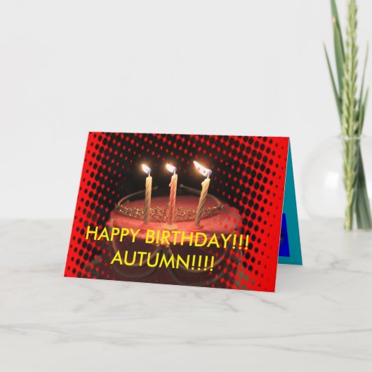 お誕生日ケーキクローズアップ誕生日カード カード (正面)