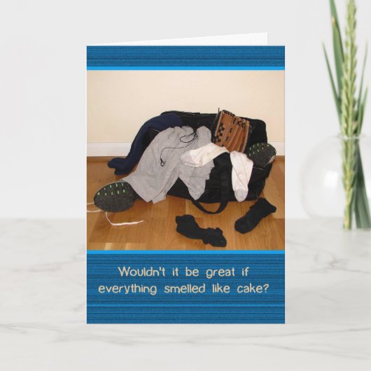 お誕生日ケーキグリーティおもしろいングカードのような匂い カード (正面)