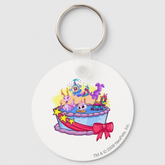 お誕生日ケーキグループショット キーホルダー (正面)