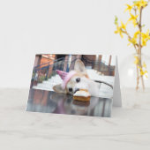 お誕生日ケーキコルギ カード (黄色い花)