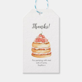 お誕生日ケーキサンキューラベル |メッセージカード ギフトタグ