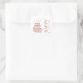 お誕生日ケーキシール スクエアシール (バッグ)