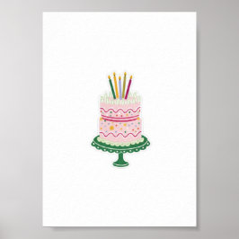 お誕生日ケーキシール ポスター