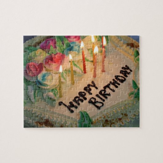 お誕生日ケーキジグソーパズルギフト ジグソーパズル (横)