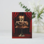 お誕生日ケーキステージ50番ろうそく ポストカード (スタンド正面)