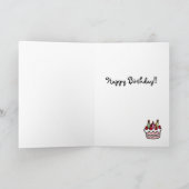 お誕生日ケーキチョコレートラブラドール漫画 カード (内部)