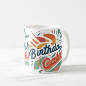 お誕生日ケーキデザイン コーヒーマグカップ (正面右)