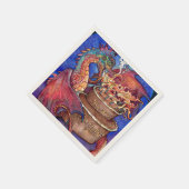 お誕生日ケーキドラゴン スタンダードカクテルナプキン (角)