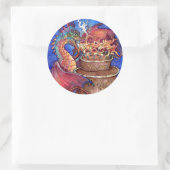 お誕生日ケーキドラゴン ラウンドシール (バッグ)