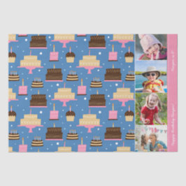 お誕生日ケーキパターン名前をカスタムする+あいさつ文 薄葉紙