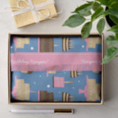 お誕生日ケーキパターン名前をカスタムする+挨拶 薄葉紙 (ギフト)