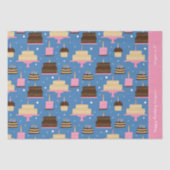 お誕生日ケーキパターン名前をカスタムする+挨拶 薄葉紙 (正面)