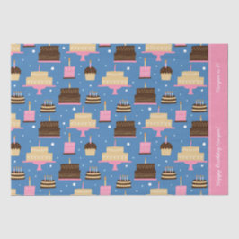 お誕生日ケーキパターン名前をカスタムする+挨拶 薄葉紙