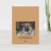 お誕生日ケーキパブロフドッグユーモア カード (裏面)