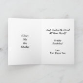 お誕生日ケーキパブロフドッグユーモア カード (内部)