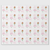 お誕生日ケーキパーソナライズされたハッピーバースデー ラッピングペーパー (フラット)