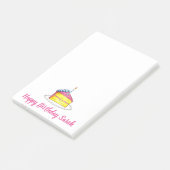 お誕生日ケーキパーソナライズされたパーティーの好意の投稿 ポストイット (アングル)