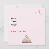 お誕生日ケーキパーティの招待状 招待状 (裏面)