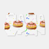 お誕生日ケーキパーティーのテーマ フェイバーボックス (折り畳みなし)