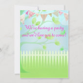 お誕生日ケーキパーティー招待状 招待状 (裏面)