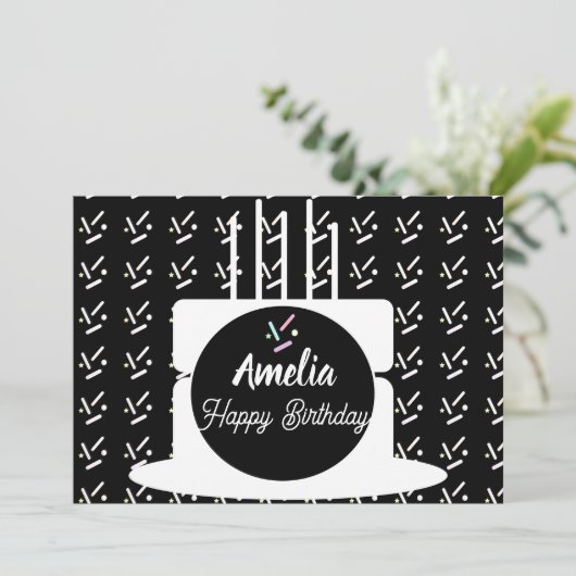 お誕生日ケーキパーティー散布カラーリング シーズンカード (スタンド正面)