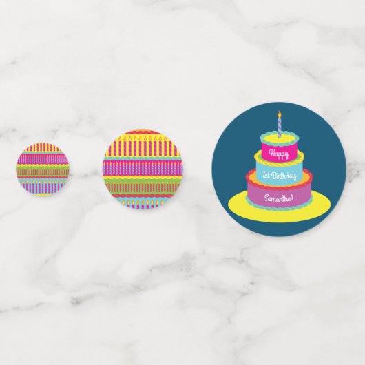 お誕生日ケーキパーティー コンフェッティ (裏面)