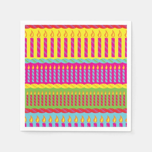 お誕生日ケーキパーティー スタンダードカクテルナプキン (正面)