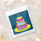 お誕生日ケーキパーティー フェイバーバッグ (クリップ留めされた状態)